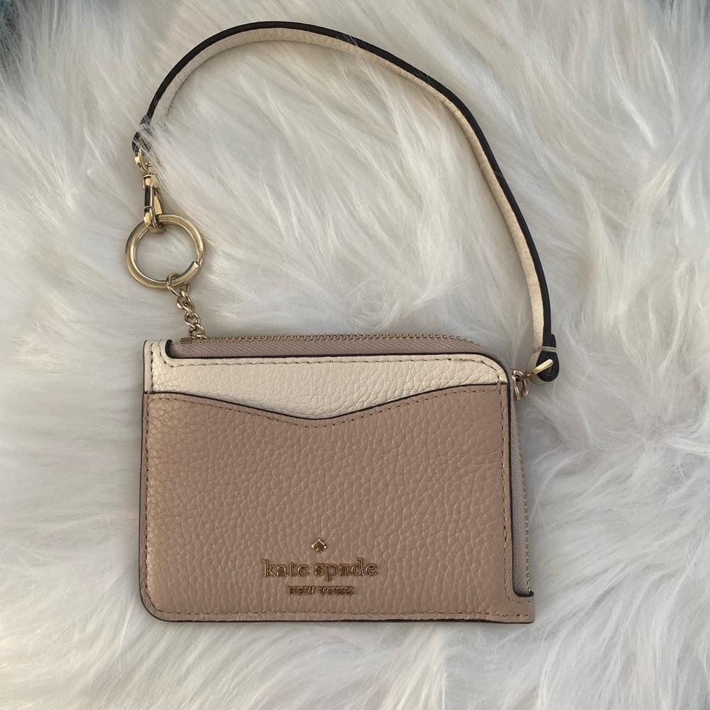 Kate Spade Tan and Cream Wristlet